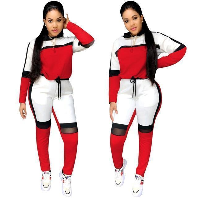 2019 autumn winter women long - sleeved sweater top joggers pants suit two pieces set fashion sportswear tracksuit outfit - Ai quarambas