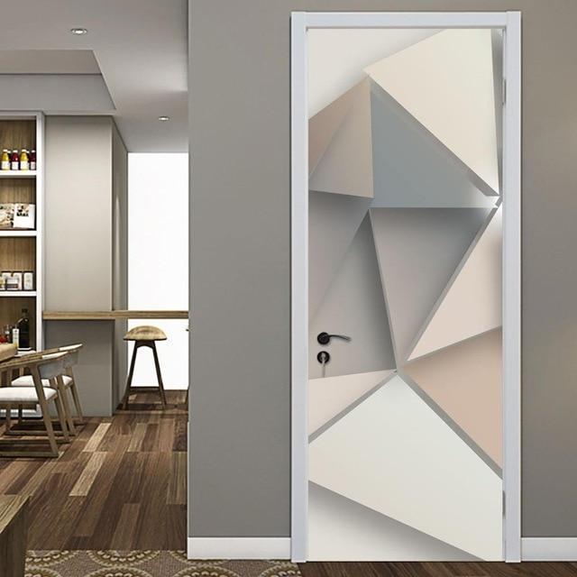 3D Beautiful Landscape Door Sticker For Living Room Bedroom DIY PVC Self Adhesive Wallpaper Waterproof Mural Decals deursticker - Ai quarambas