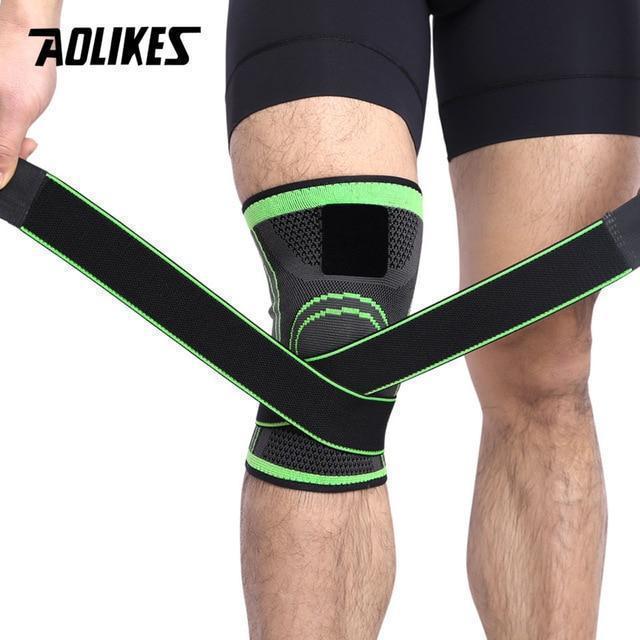 AOLIKES 1PCS 2019 Knee Support Professional Protective Sports Knee Pad Breathable Bandage Knee Brace Basketball Tennis Cycling - Ai quarambas