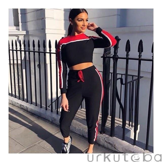 Comfy Women's Tracksuit Loungewear Set - Casual Athletic Outfit - 27834464-black-s Color - obaa
