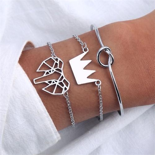IPARAM Bohemian Shell Map Turtle Bracelet Set 2019 Retro Geometric Statement Female Glamour Fashion Jewelry Jewelry Gift - Ai quarambas
