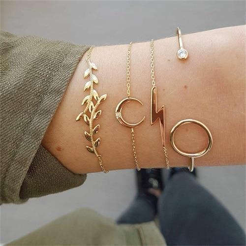 IPARAM Bohemian Shell Map Turtle Bracelet Set 2019 Retro Geometric Statement Female Glamour Fashion Jewelry Jewelry Gift - Ai quarambas