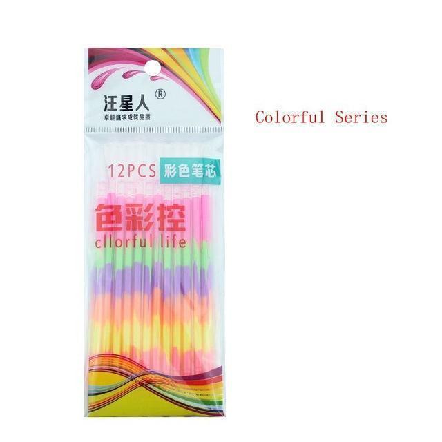 Lamtuea art water brush Gel Pens Gel Refills Rollerball Pastel Neon Glitter Pen Drawing Colors paint brush - Ai quarambas