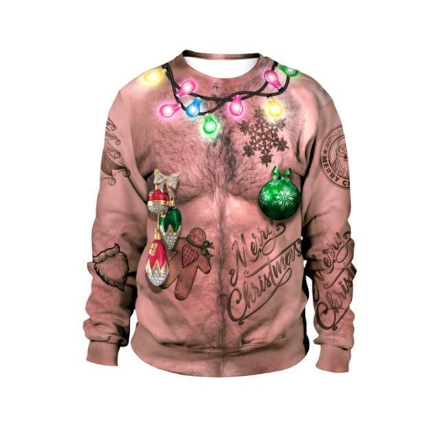 New listing Christmas Sweaters Stylish Unisex Men Women Santa Claus Ugly Christmas Sweater Novelty Sexy RED Retro Sweater - Ai quarambas