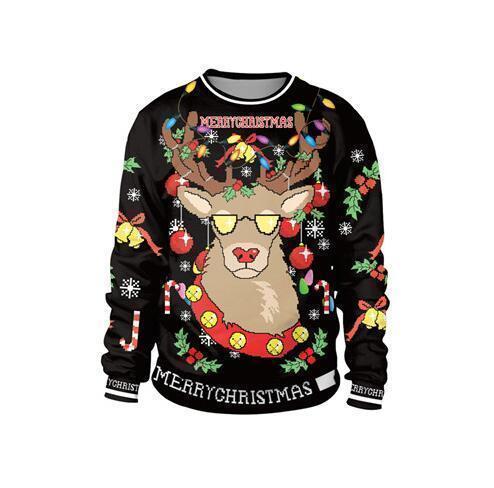 New listing Christmas Sweaters Stylish Unisex Men Women Santa Claus Ugly Christmas Sweater Novelty Sexy RED Retro Sweater - Ai quarambas