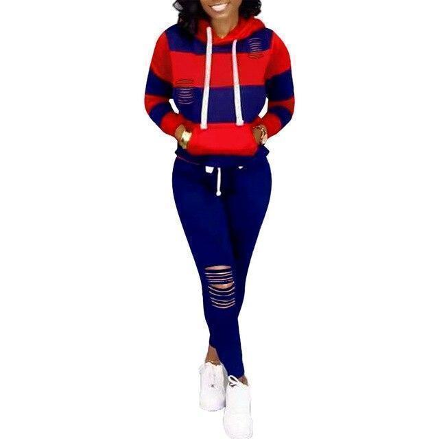 RAISEVERN New Pink Letter Print Tracksuit Women Casual Outfits 2 Two Piece Set Full Pants Suits Plus Size Clothing Autumn - Ai quarambas