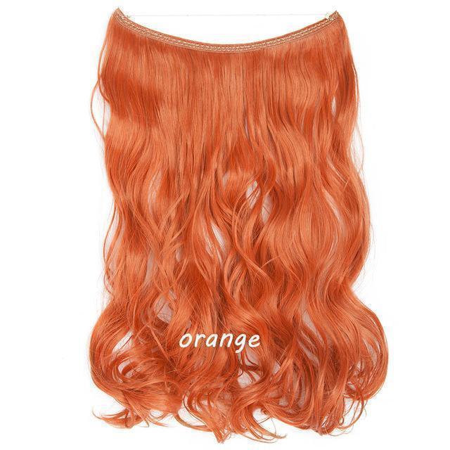 S - noilite 20 inch Invisible Wire No Clip One Piece Halo Hair Extensions Secret Fish Line Hairpieces Wave Straight Synthetic - Ai quarambas