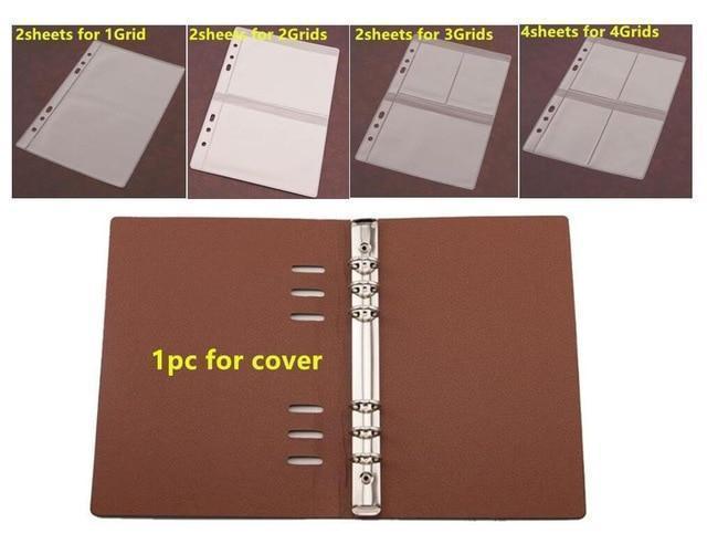 Scrapbooking Cutting Dies Organizer Stamps Collection Album Storage Book PU Leather Cover Plastic Inner Pages and Pockets - Ai quarambas