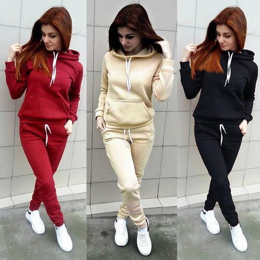 2019 Autumn Casual 2 Pieces Suit Women Hoodies Tops Tracksuit Sweat Suit Women's Set - Ai quarambas