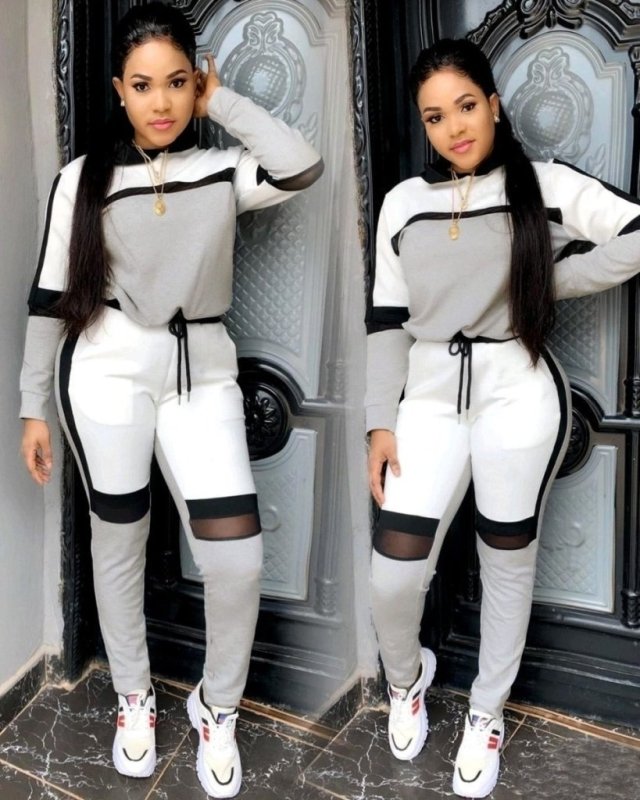 2019 autumn winter women long - sleeved sweater top joggers pants suit two pieces set fashion sportswear tracksuit outfit - Ai quarambas