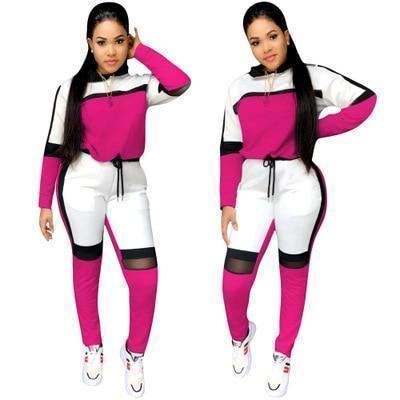 2019 autumn winter women long - sleeved sweater top joggers pants suit two pieces set fashion sportswear tracksuit outfit - Ai quarambas