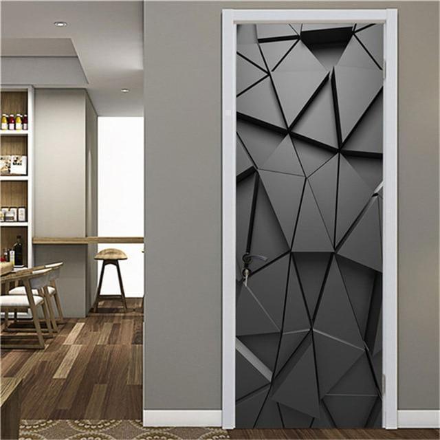 3D Beautiful Landscape Door Sticker For Living Room Bedroom DIY PVC Self Adhesive Wallpaper Waterproof Mural Decals deursticker - Ai quarambas