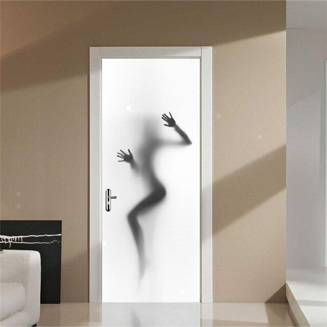 3D Beautiful Landscape Door Sticker For Living Room Bedroom DIY PVC Self Adhesive Wallpaper Waterproof Mural Decals deursticker - Ai quarambas