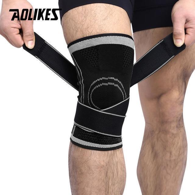 AOLIKES 1PCS 2019 Knee Support Professional Protective Sports Knee Pad Breathable Bandage Knee Brace Basketball Tennis Cycling - Ai quarambas