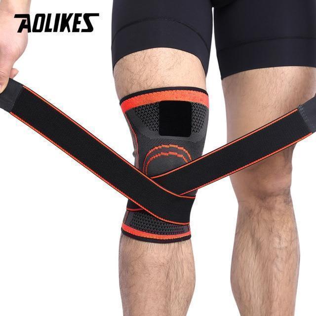 AOLIKES 1PCS 2019 Knee Support Professional Protective Sports Knee Pad Breathable Bandage Knee Brace Basketball Tennis Cycling - Ai quarambas