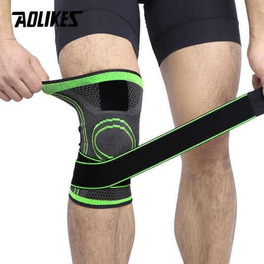 AOLIKES 1PCS 2019 Knee Support Professional Protective Sports Knee Pad Breathable Bandage Knee Brace Basketball Tennis Cycling - Ai quarambas