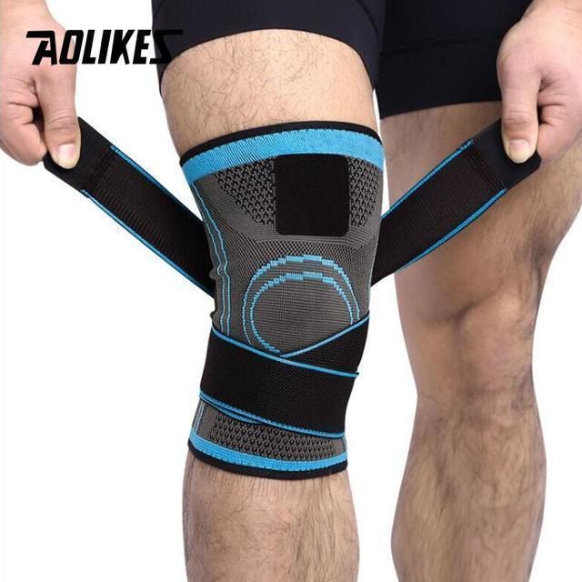 AOLIKES 1PCS 2019 Knee Support Professional Protective Sports Knee Pad Breathable Bandage Knee Brace Basketball Tennis Cycling - Ai quarambas