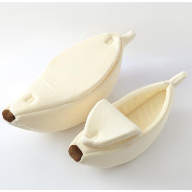 Banana Cat Bed House Cozy Cute Banana Puppy Cushion Kennel Warm Portable Pet Basket Supplies Mat Beds for Cats & Kittens - Ai quarambas