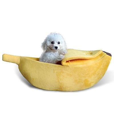 Banana Cat Bed House Cozy Cute Banana Puppy Cushion Kennel Warm Portable Pet Basket Supplies Mat Beds for Cats & Kittens - Ai quarambas