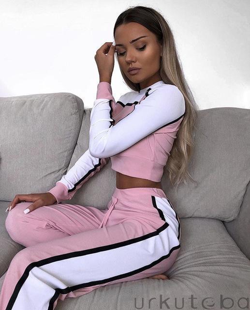 Comfy Women's Tracksuit Loungewear Set - Casual Athletic Outfit - 27834464-black-s Color - obaa