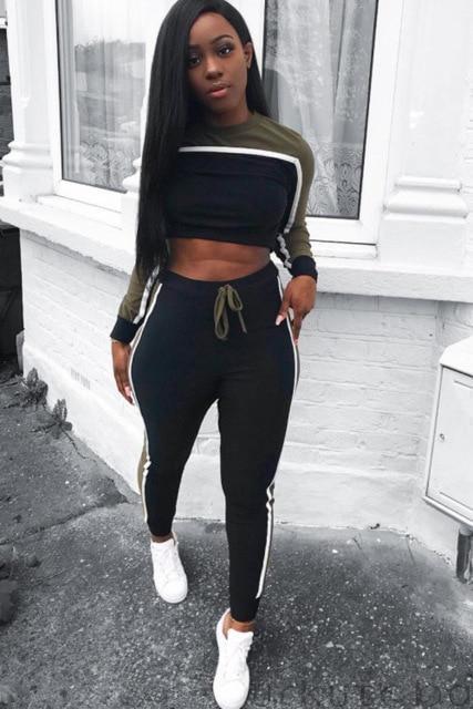 Comfy Women's Tracksuit Loungewear Set - Casual Athletic Outfit - 27834464-black-s Color - obaa
