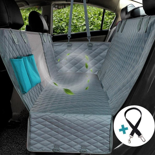 Dog Car Seat Cover View Mesh Waterproof Pet Carrier Car Rear Back Seat Mat Hammock Cushion Protector With Zipper And Pockets - Ai quarambas