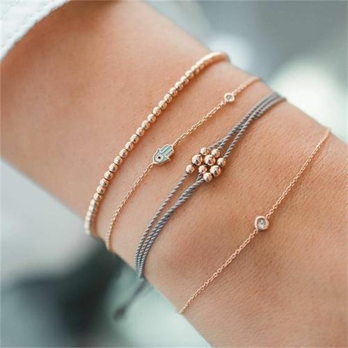 IPARAM Bohemian Shell Map Turtle Bracelet Set 2019 Retro Geometric Statement Female Glamour Fashion Jewelry Jewelry Gift - Ai quarambas