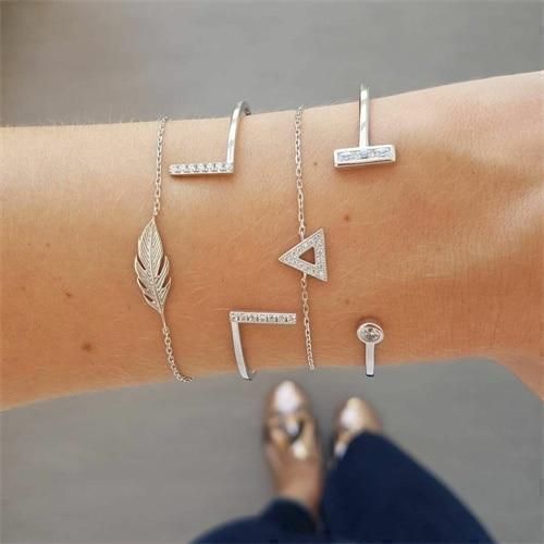 IPARAM Bohemian Shell Map Turtle Bracelet Set 2019 Retro Geometric Statement Female Glamour Fashion Jewelry Jewelry Gift - Ai quarambas