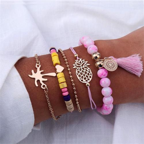 IPARAM Bohemian Shell Map Turtle Bracelet Set 2019 Retro Geometric Statement Female Glamour Fashion Jewelry Jewelry Gift - Ai quarambas