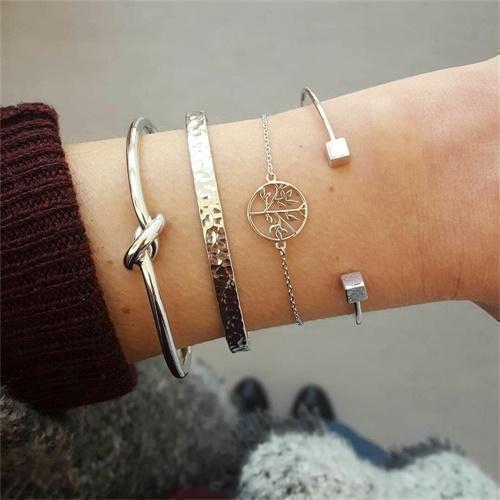IPARAM Bohemian Shell Map Turtle Bracelet Set 2019 Retro Geometric Statement Female Glamour Fashion Jewelry Jewelry Gift - Ai quarambas
