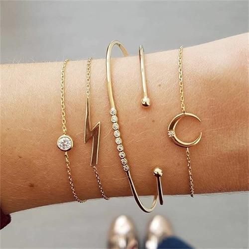 IPARAM Bohemian Shell Map Turtle Bracelet Set 2019 Retro Geometric Statement Female Glamour Fashion Jewelry Jewelry Gift - Ai quarambas