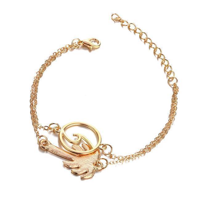 IPARAM Bohemian Shell Map Turtle Bracelet Set 2019 Retro Geometric Statement Female Glamour Fashion Jewelry Jewelry Gift - Ai quarambas