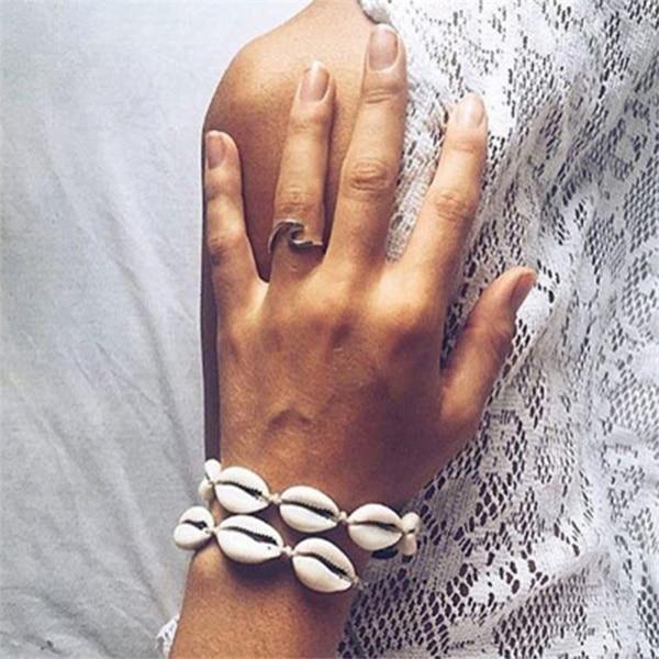 IPARAM Bohemian Shell Map Turtle Bracelet Set 2019 Retro Geometric Statement Female Glamour Fashion Jewelry Jewelry Gift - Ai quarambas