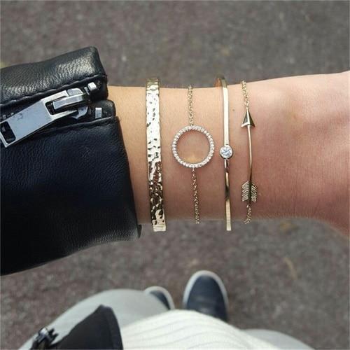 IPARAM Bohemian Shell Map Turtle Bracelet Set 2019 Retro Geometric Statement Female Glamour Fashion Jewelry Jewelry Gift - Ai quarambas