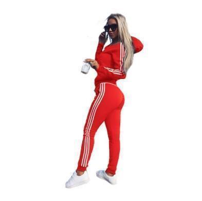 Ladies Solid Tracksuit Women Set Top Pants Suit Female New 2 Piece Set Women Hoodies Pant Clothing Set Warm Newest Clothes - Ai quarambas