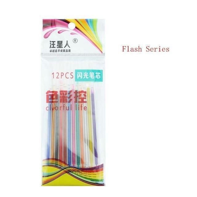 Lamtuea art water brush Gel Pens Gel Refills Rollerball Pastel Neon Glitter Pen Drawing Colors paint brush - Ai quarambas