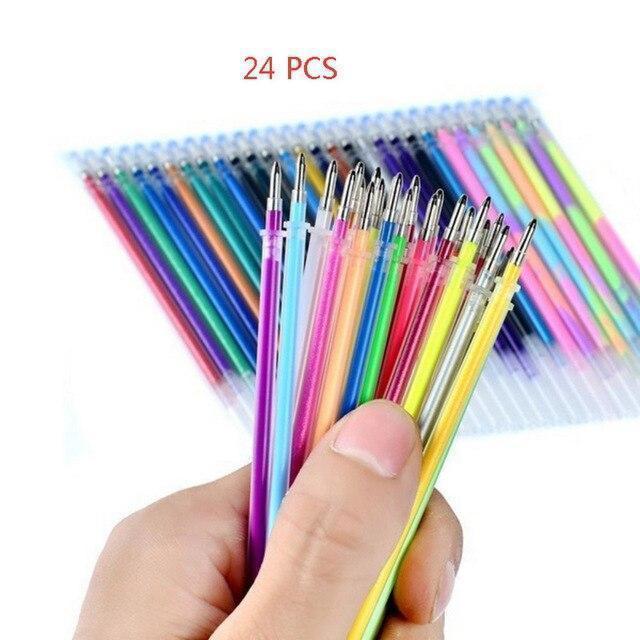 Lamtuea art water brush Gel Pens Gel Refills Rollerball Pastel Neon Glitter Pen Drawing Colors paint brush - Ai quarambas
