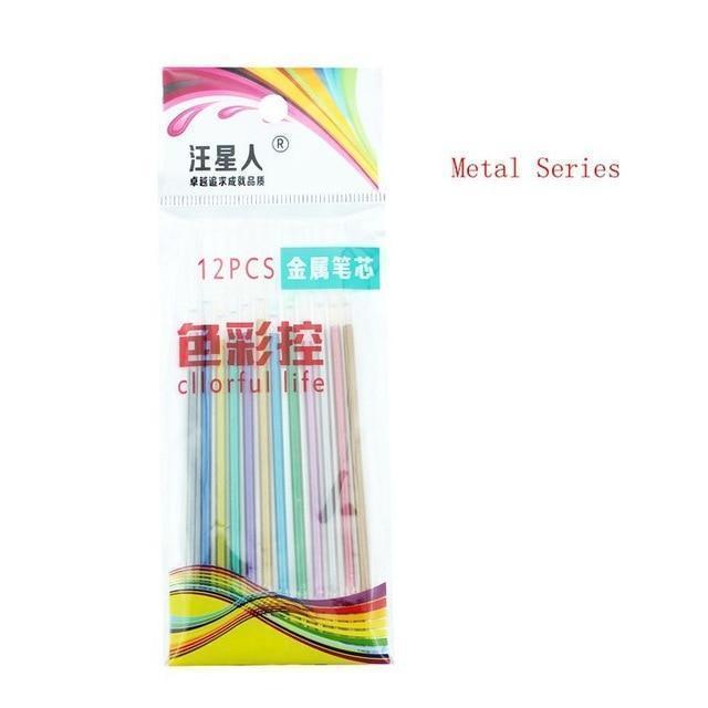 Lamtuea art water brush Gel Pens Gel Refills Rollerball Pastel Neon Glitter Pen Drawing Colors paint brush - Ai quarambas