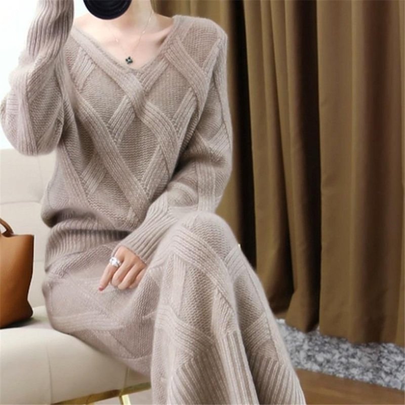 New 2019 Winter Knitted Womans Suits Thick Loose Sweater + Pencil Skirts Sets for Woman Casual Ladies Two - pieces Suit Quality - Ai quarambas
