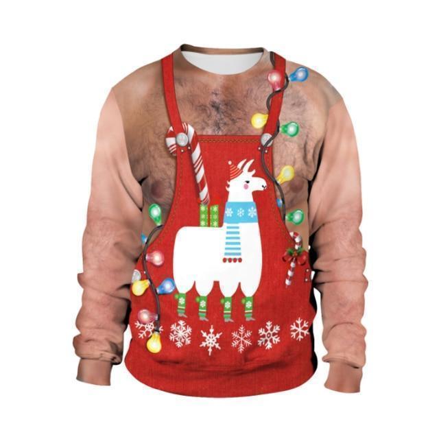 New listing Christmas Sweaters Stylish Unisex Men Women Santa Claus Ugly Christmas Sweater Novelty Sexy RED Retro Sweater - Ai quarambas