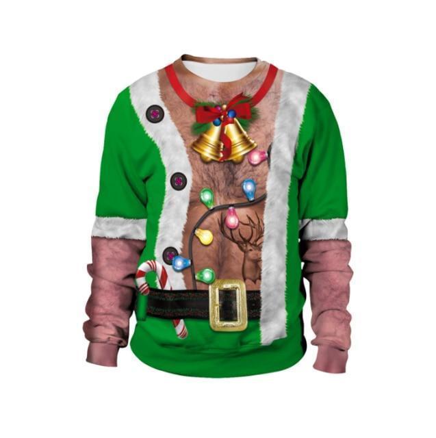 New listing Christmas Sweaters Stylish Unisex Men Women Santa Claus Ugly Christmas Sweater Novelty Sexy RED Retro Sweater - Ai quarambas
