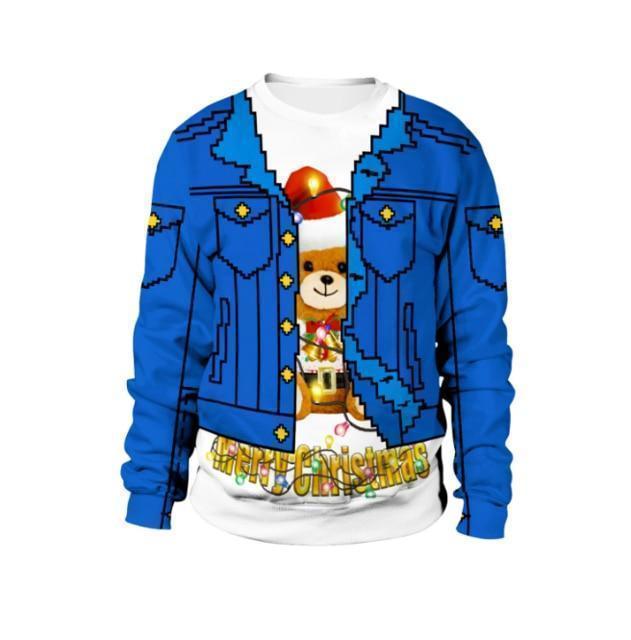 New listing Christmas Sweaters Stylish Unisex Men Women Santa Claus Ugly Christmas Sweater Novelty Sexy RED Retro Sweater - Ai quarambas