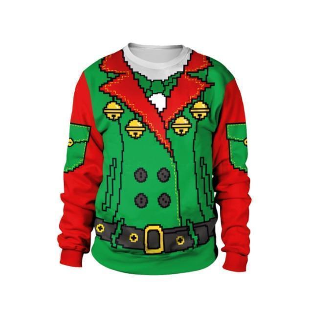 New listing Christmas Sweaters Stylish Unisex Men Women Santa Claus Ugly Christmas Sweater Novelty Sexy RED Retro Sweater - Ai quarambas
