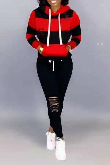 RAISEVERN New Pink Letter Print Tracksuit Women Casual Outfits 2 Two Piece Set Full Pants Suits Plus Size Clothing Autumn - Ai quarambas