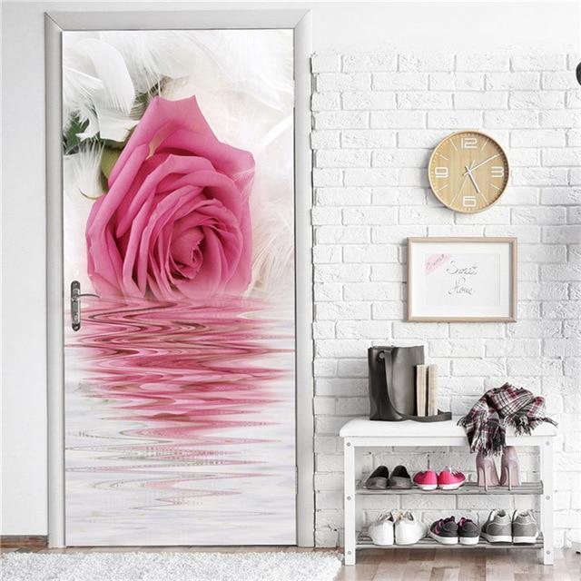Retro Wooden Door Stickers PVC Waterproof Wallpaper For Doors Living Room Bedroom Home Decor Mural DIY Renovation Decal 90x200cm - Ai quarambas