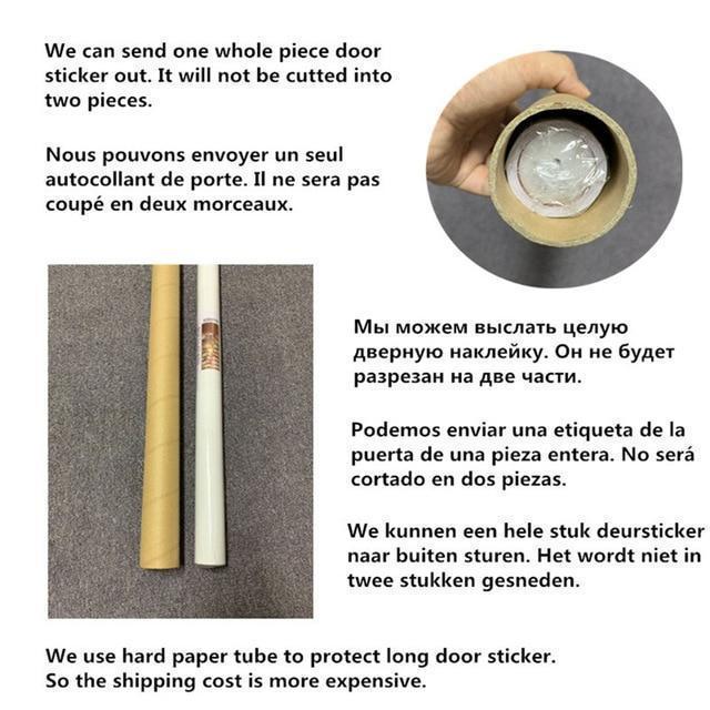 Retro Wooden Door Stickers PVC Waterproof Wallpaper For Doors Living Room Bedroom Home Decor Mural DIY Renovation Decal 90x200cm - Ai quarambas