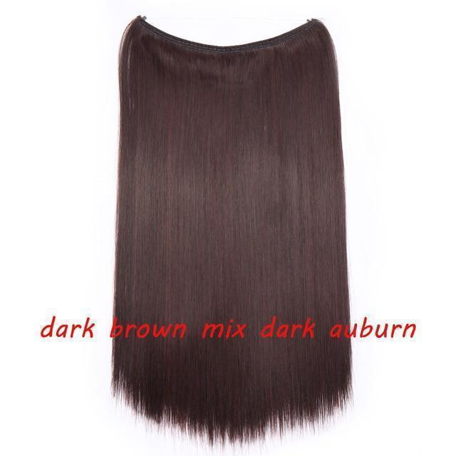 S - noilite 20 inch Invisible Wire No Clip One Piece Halo Hair Extensions Secret Fish Line Hairpieces Wave Straight Synthetic - Ai quarambas