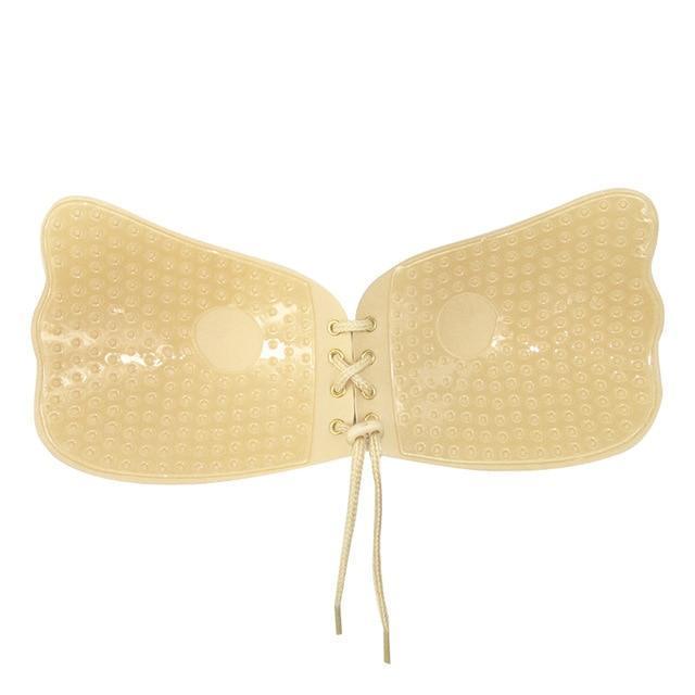 Women Invisible Bra Super Push Up Seamless Self - Adhesive Sticky Wedding Party Front Strapless A B C D Cup Fly Bra - Ai quarambas
