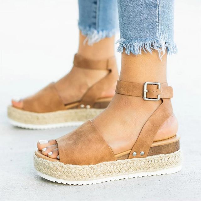 Women Sandals Plus Size Wedges Shoes For Women High Heels Sandals Summer Shoes 2019 Flip Flop Chaussures Femme Platform Sandals - Ai quarambas