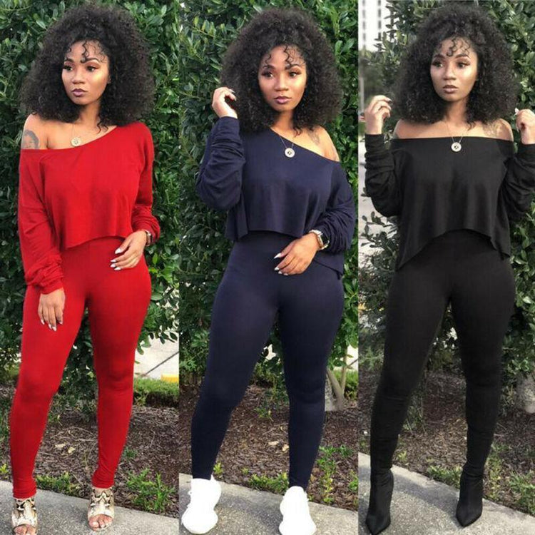 Women Sets Women Red Black Yellow 2 pcs Sweatsuit Cotton Summer Pullover Suits Women outfit Two Piece Tracksuits - Ai quarambas
